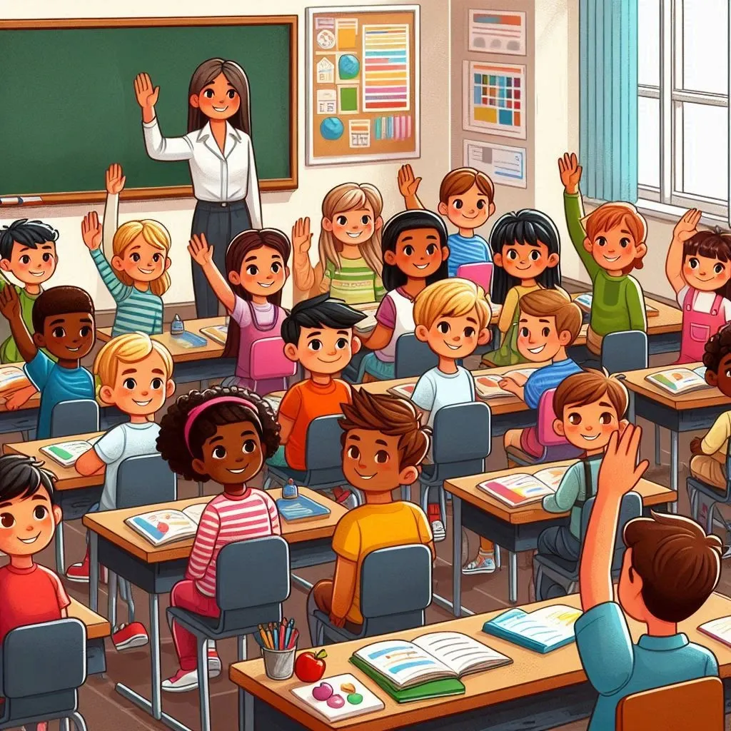 Ilustración de alumnos